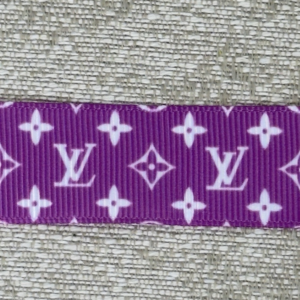 Louis Vuitton Ribbon Purple And Gold Ribbon 1" Wide 3 Yards Long